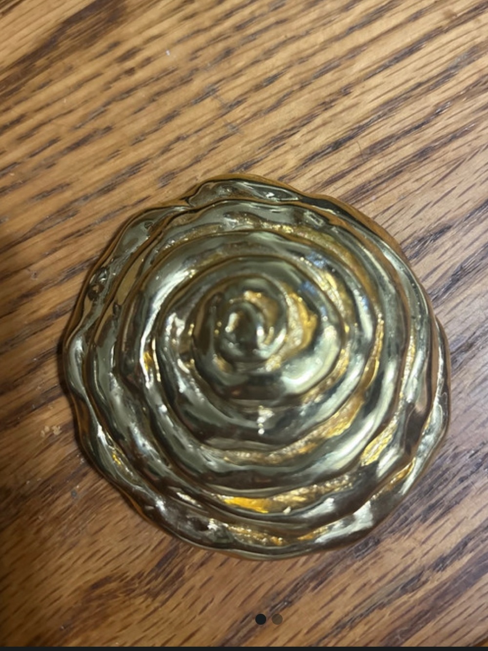 Gold Rose-Style Decorative Pin Brooch